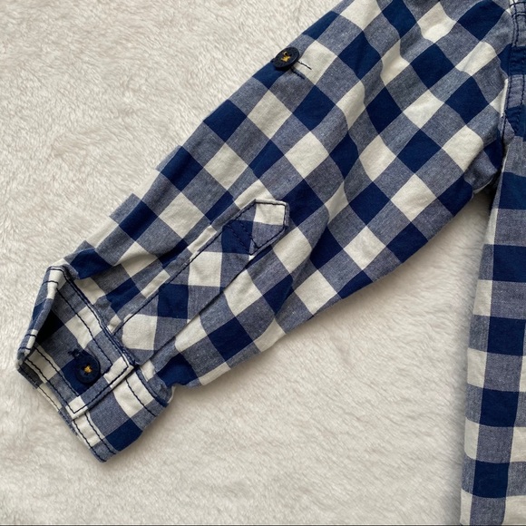 Absorba boys button down shirt size 2T blue plaid - Picture 6 of 8